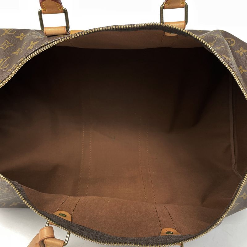 Louis Vuitton Keepall 55 Travel Boston Bag Monogram Brown