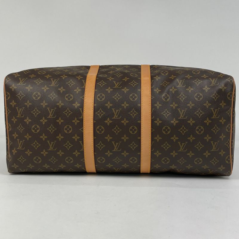 Louis Vuitton Keepall 55 Travel Boston Bag Monogram Brown