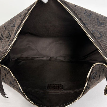 Bvlgari Logomania Shoulder Bag One Canvas Brown