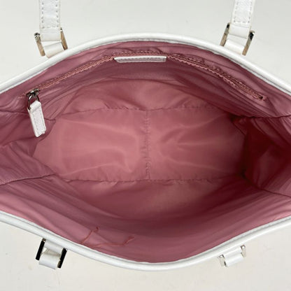Dior Christian Trotter Pattern Tote Shoulder Bag Canvas Pink