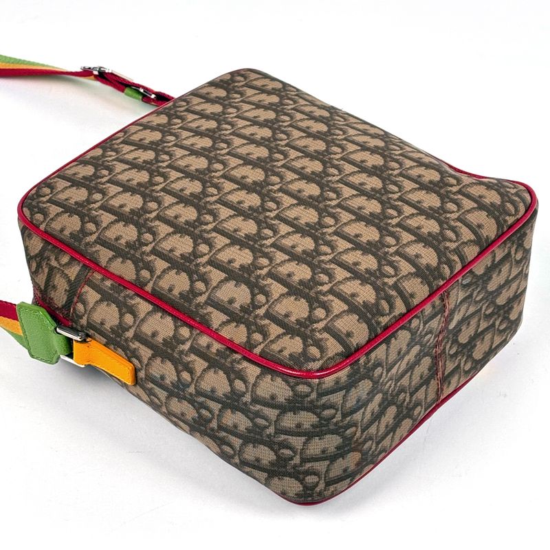 Dior Christian Trotter Pattern Shoulder Bag Rasta Crossbody Coated