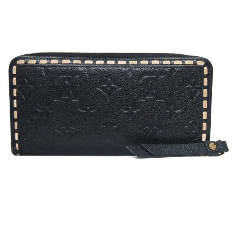 Louis Vuitton Monogram Empreinte Zippy Long Wallet Leather Round