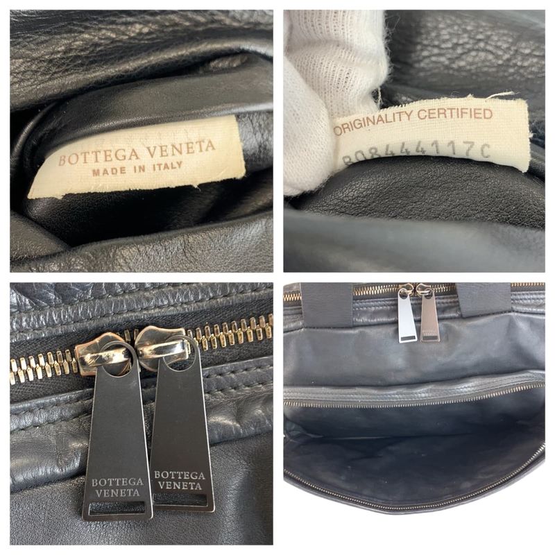 Bottega Veneta Maxi Intrecciato Black Leather Business Bag