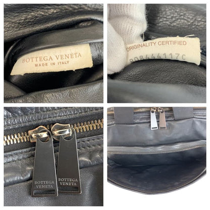 Bottega Veneta Maxi Intrecciato Black Leather Business Bag