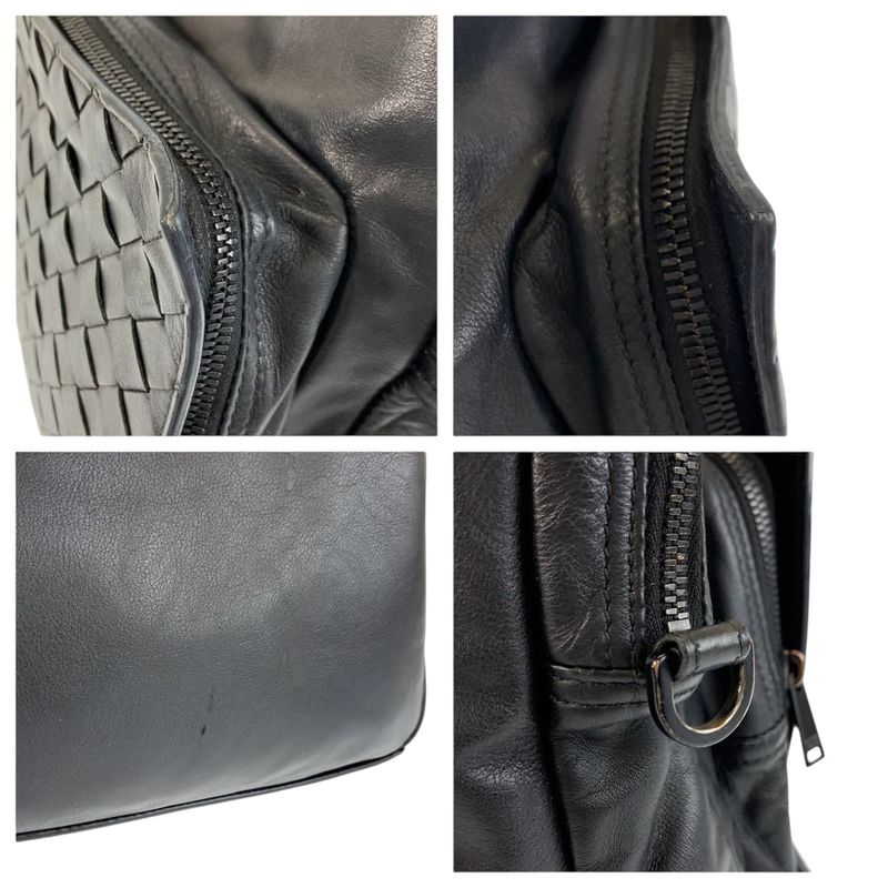 Bottega Veneta Maxi Intrecciato Black Leather Business Bag