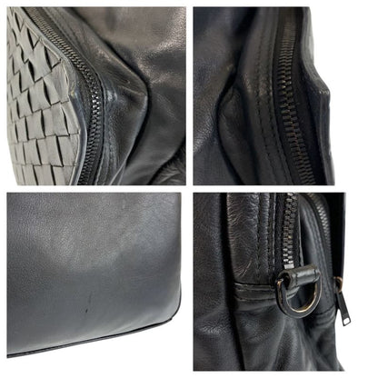 Bottega Veneta Maxi Intrecciato Black Leather Business Bag