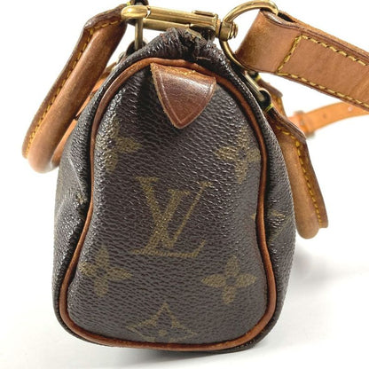 Louis Vuitton Shoulder Bag Mini Speedy Monogram Canvas Brown