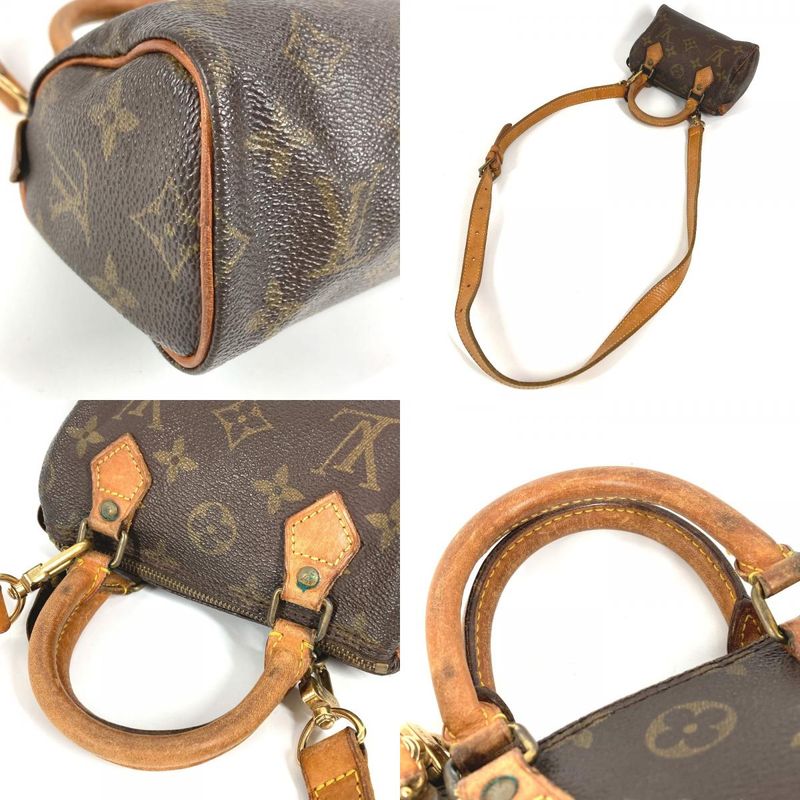 Louis Vuitton Shoulder Bag Mini Speedy Monogram Canvas Brown