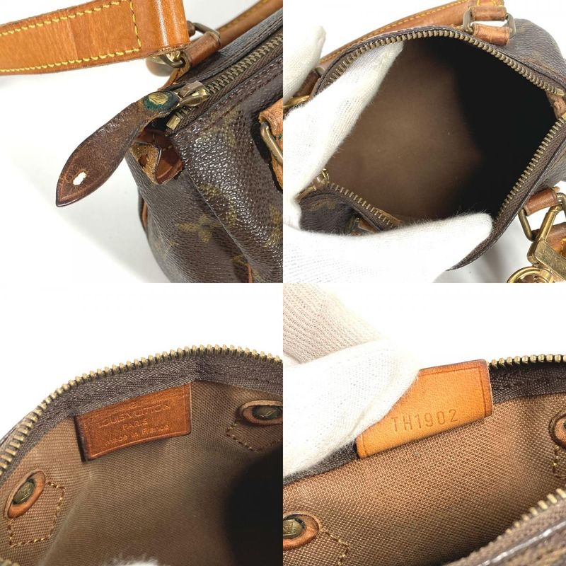 Louis Vuitton Shoulder Bag Mini Speedy Monogram Canvas Brown