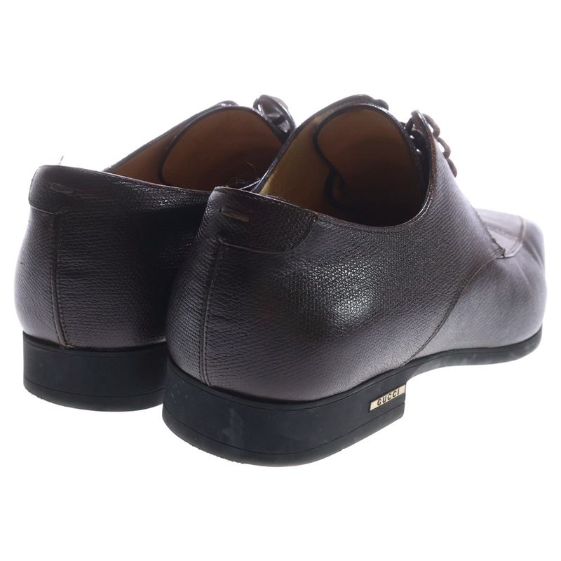 Gucci U-tip Leather Business Dress Shoes Brown
