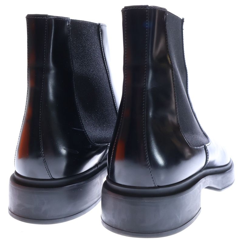 Hermes Fusion Calfskin Side Gore Leather Short Boots Shoes Black