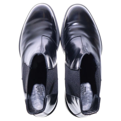 Hermes Fusion Calfskin Side Gore Leather Short Boots Shoes Black