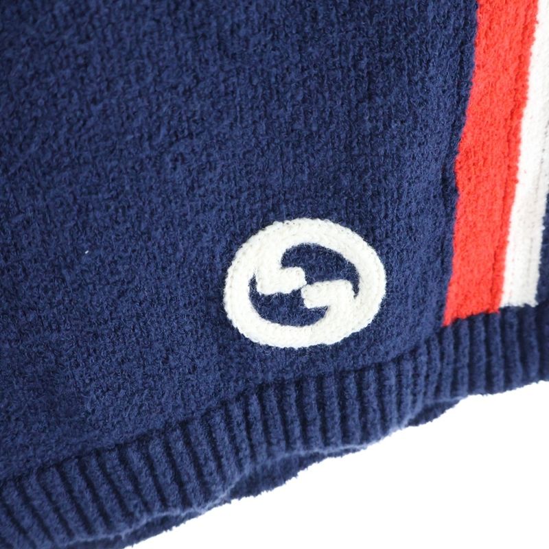 Gucci Pile Fabric Sideline Short Pants Navy