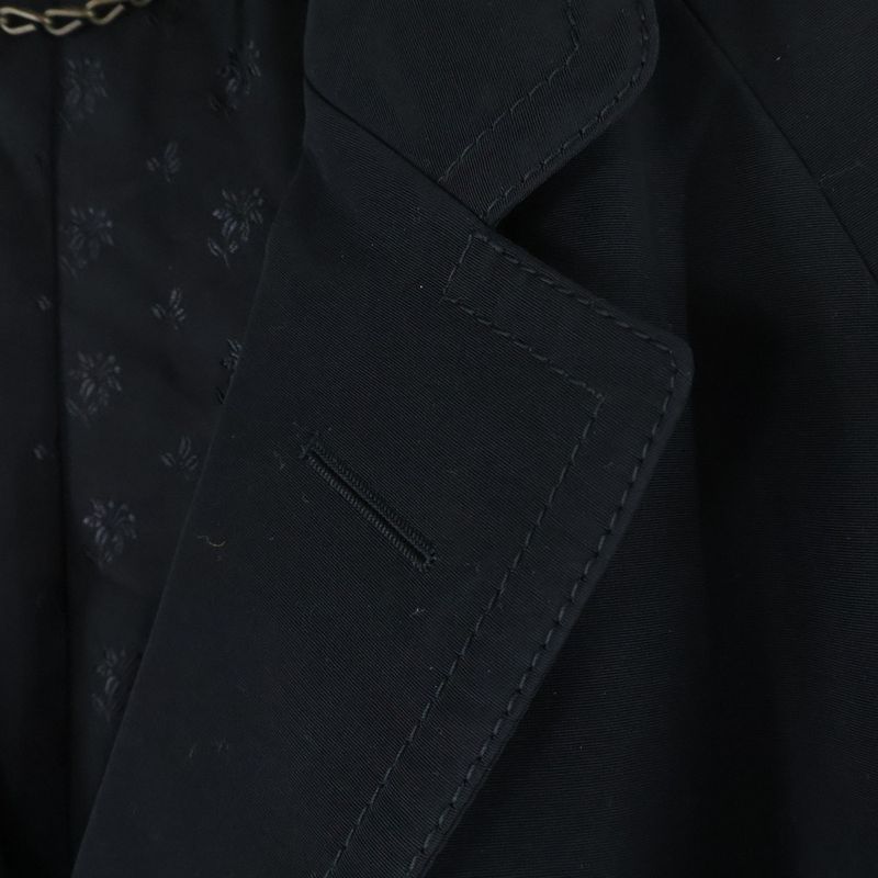 Gucci Cotton Nylon Long Coat Black