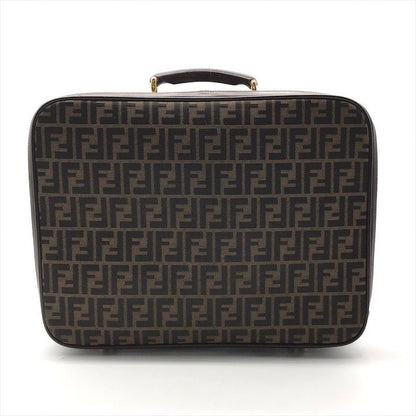 Fendi Zucca 2-Way Travel Shoulder Bag Canvas Briefcase Brown Khaki