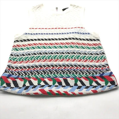 Chanel Karl Lagerfeld Cropped Knit Top Tank Top Sleeveless 34 Sweater