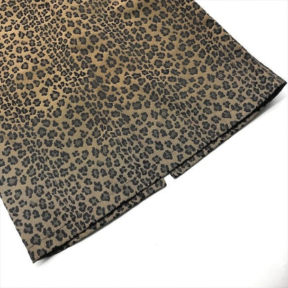 Fendi Leopard Print Tight Mid Length Skirt Brown