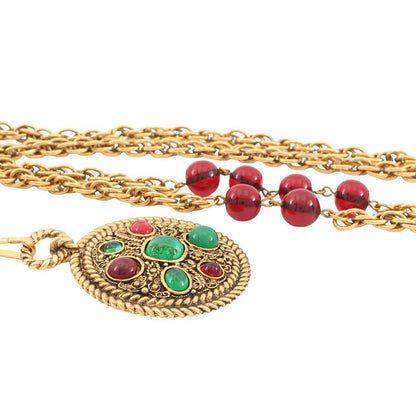 Chanel Necklace Gripois CC Logo Metal