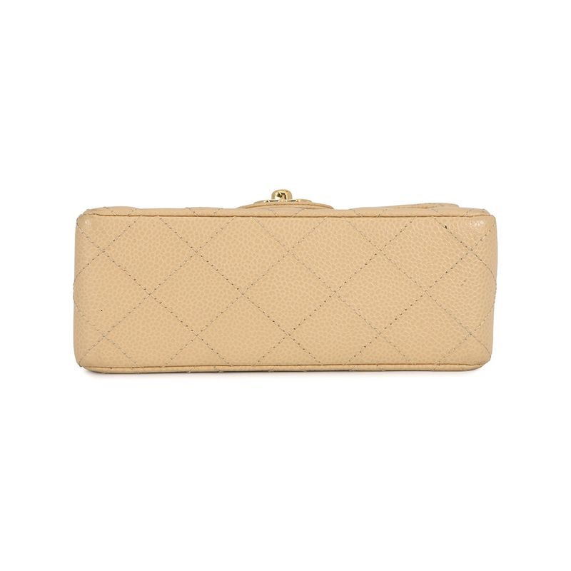 Chanel Chain Shoulder Bag Mini Quilted CC Logo Caviar Leather