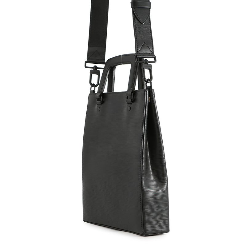 Louis Vuitton Handbag Epi Sac Plafold 2-Way Shoulder Black Noir