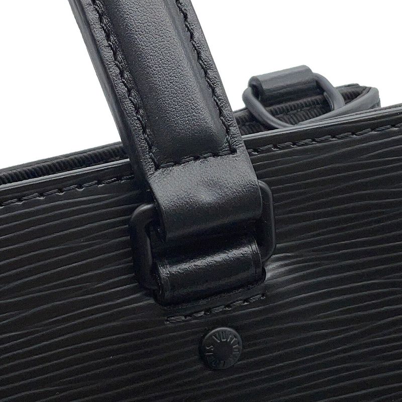 Louis Vuitton Handbag Epi Sac Plafold 2-Way Shoulder Black Noir