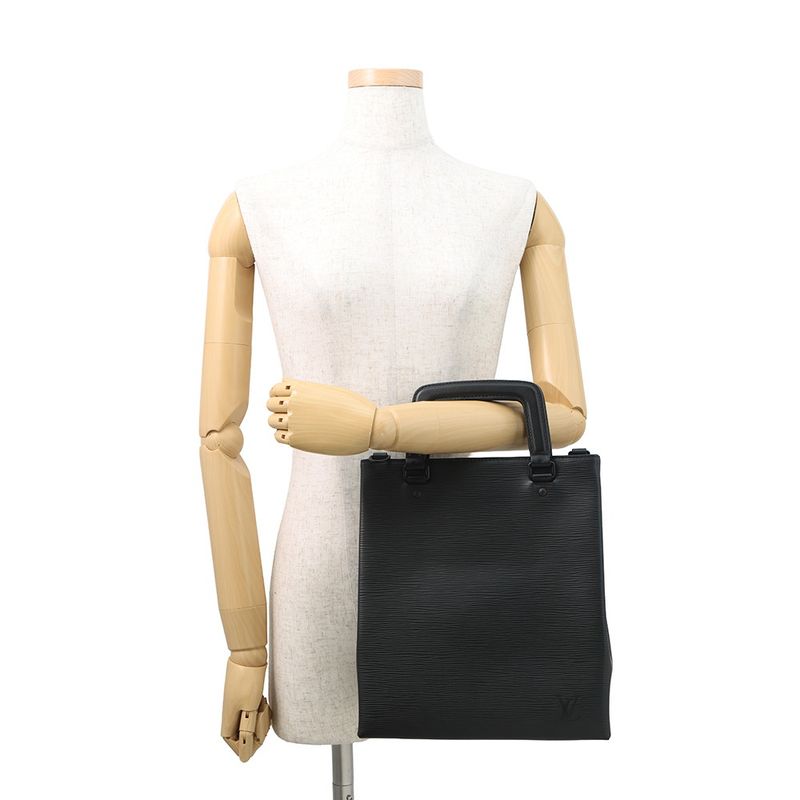 Louis Vuitton Handbag Epi Sac Plafold 2-Way Shoulder Black Noir