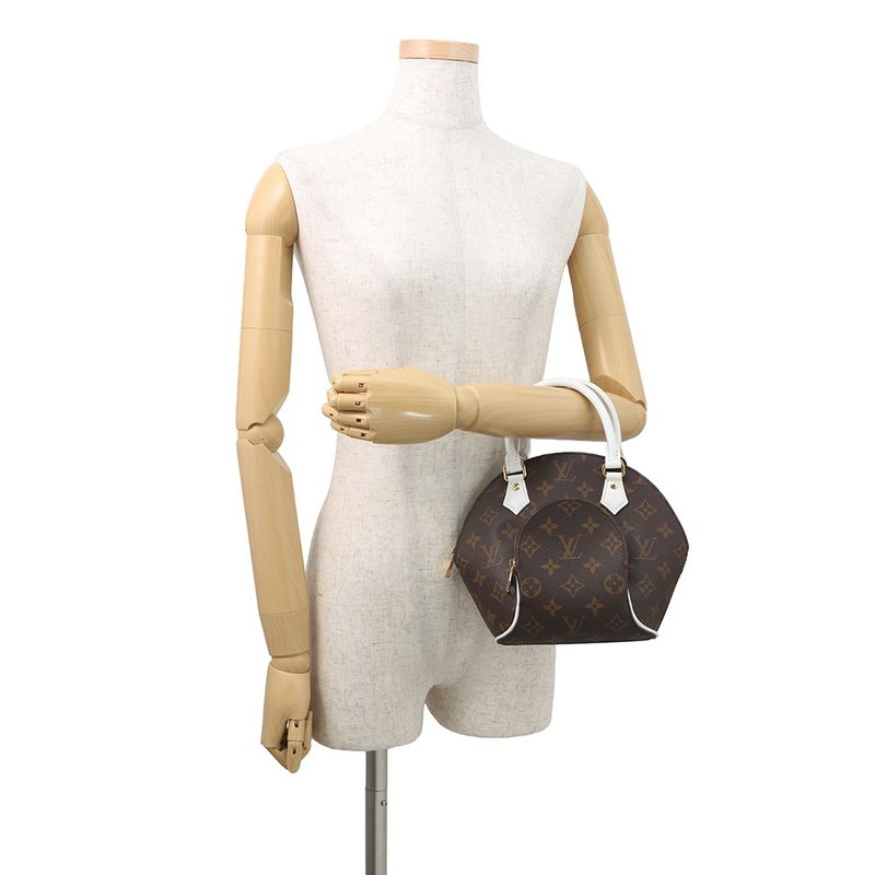 Louis Vuitton Shoulder Bag Monogram Ellipse BB 2-Way Brown White Yellow