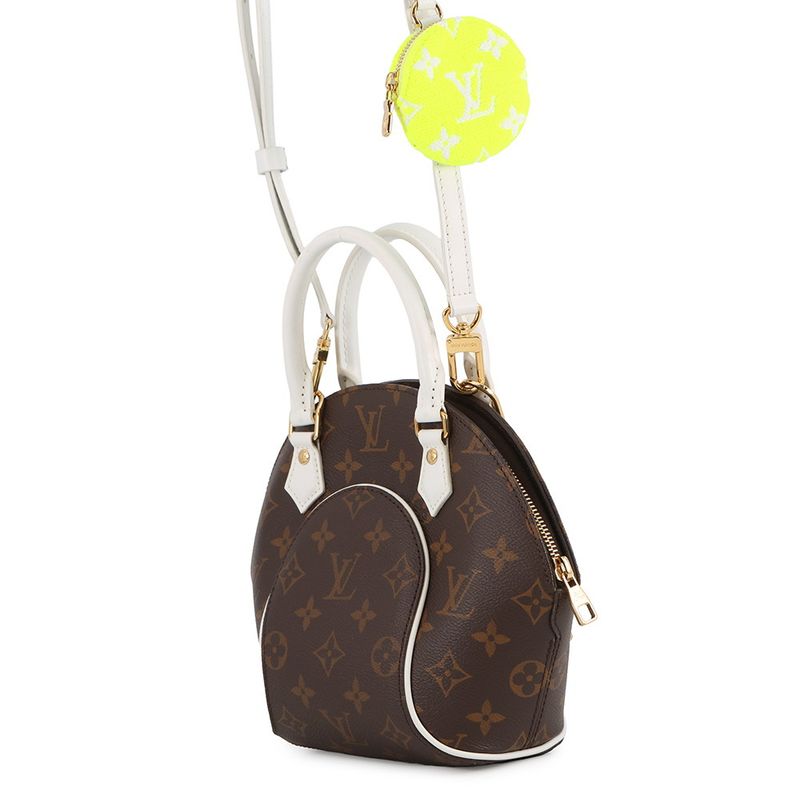 Louis Vuitton Shoulder Bag Monogram Ellipse BB 2-Way Brown White Yellow