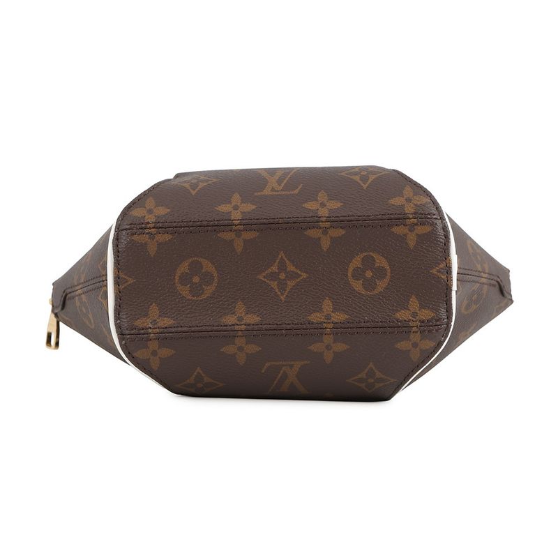Louis Vuitton Shoulder Bag Monogram Ellipse BB 2-Way Brown White Yellow
