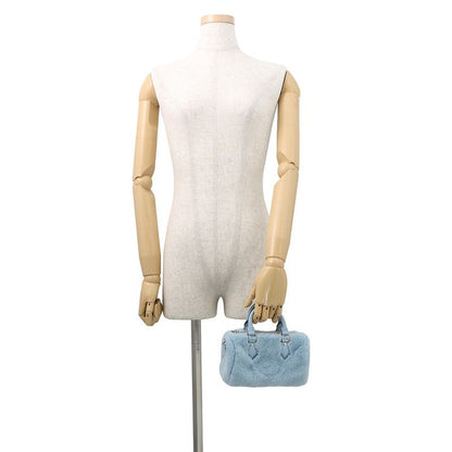 Louis Vuitton Handbag Mink Leather Nano Speedy 2-Way Sky Blue