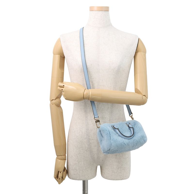 Louis Vuitton Handbag Mink Leather Nano Speedy 2-Way Sky Blue