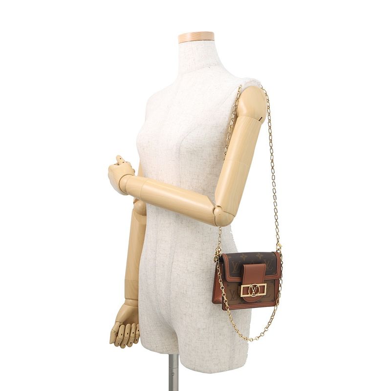 Louis Vuitton Shoulder Bag Monogram Reverse Pico de Fine Noir Black