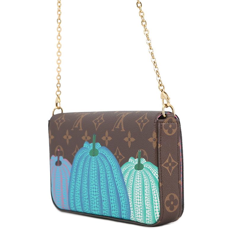 Louis Vuitton Shoulder Bag Monogram Pumpkin LV Yk Pochette Felicity Brown Multicolor
