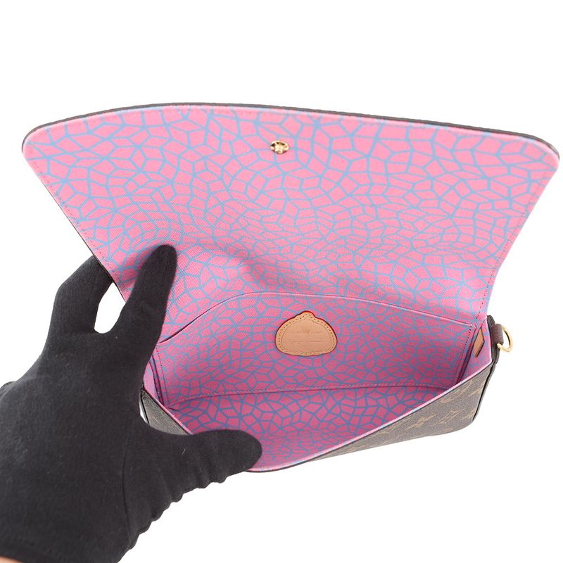 Louis Vuitton Shoulder Bag Monogram Pumpkin LV Yk Pochette Felicity Brown Multicolor