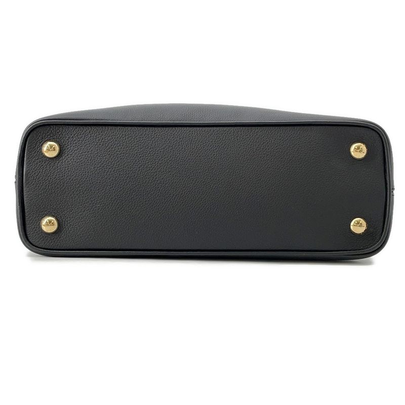 Louis Vuitton Handbag Calf Leather Capucines Pure MM 2-Way Noir Black Brown