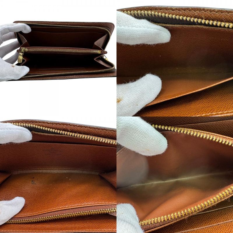 Louis Vuitton Round Zip Porte Monnaie Zip Long Wallet Brown