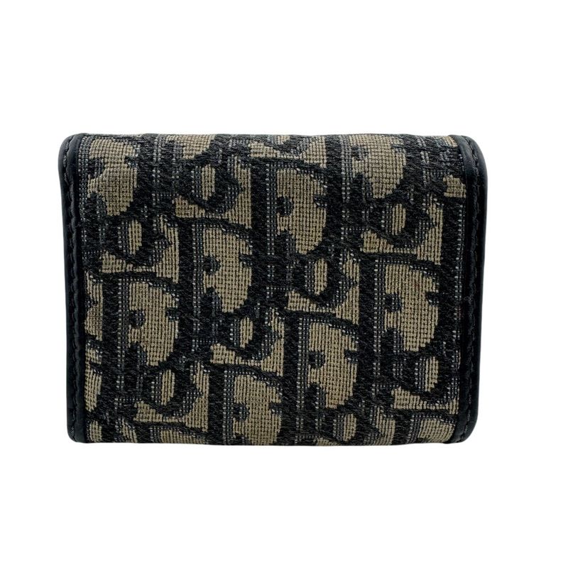 Dior Compact Montaigne 30 Trifold Wallet Navy