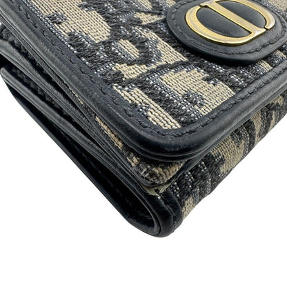 Dior Compact Montaigne 30 Trifold Wallet Navy