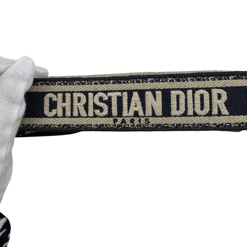 Dior Christian Embroidered Shoulder Strap Navy
