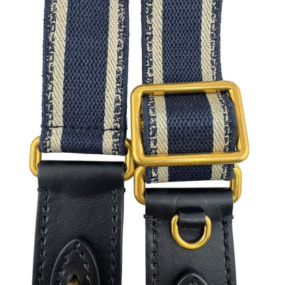 Dior Christian Embroidered Shoulder Strap Navy