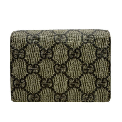 Gucci Logo Heart Motif Compact Wallet Bifold Brown