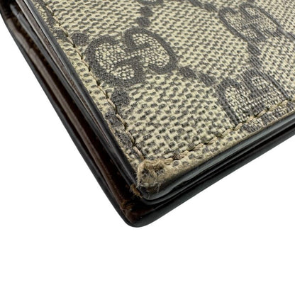 Gucci Logo Heart Motif Compact Wallet Bifold Brown
