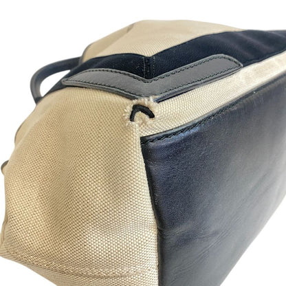 Balenciaga Tote Navy Cabas Handbag Ivory