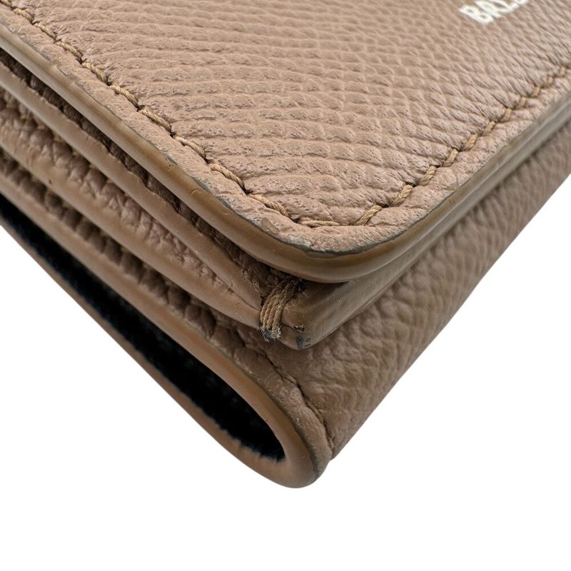 Balenciaga Compact Wallet Trifold Beige