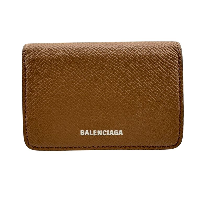 Balenciaga Compact Wallet Trifold Beige