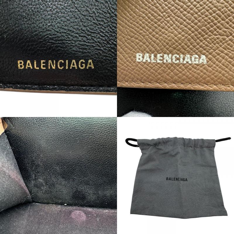 Balenciaga Compact Wallet Trifold Beige