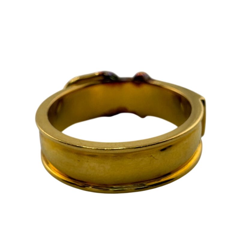 Hermes Booklet Serie Belt Motif Ring Gold