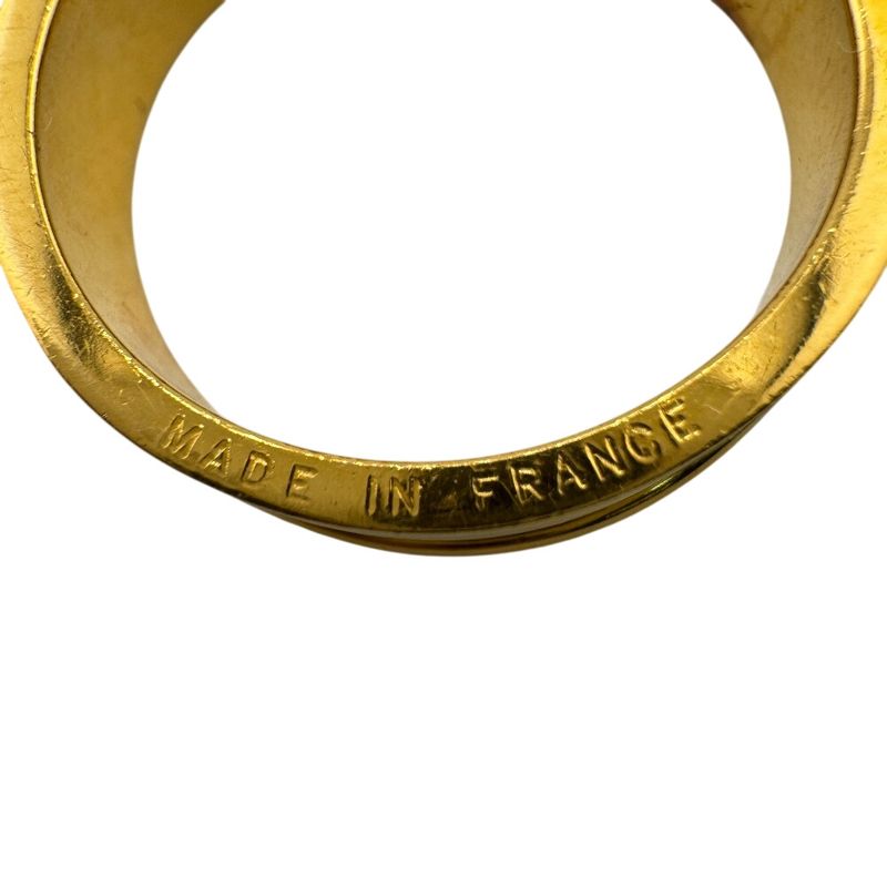 Hermes Booklet Serie Belt Motif Ring Gold