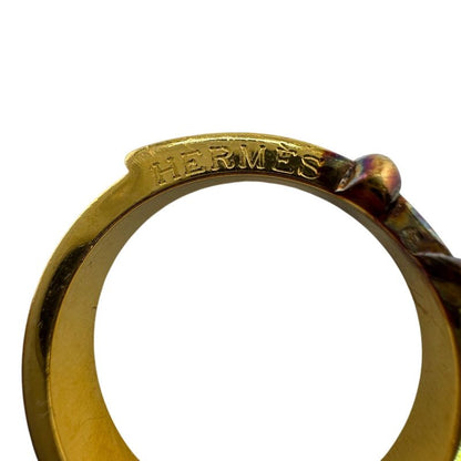 Hermes Booklet Serie Belt Motif Ring Gold