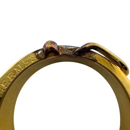 Hermes Booklet Serie Belt Motif Ring Gold